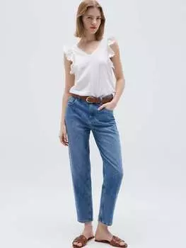Майка из тонкого трикотажа con volant Ovs, цвет optical white