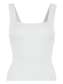 Майка из трикотажного ребра TWINSET, зеленый