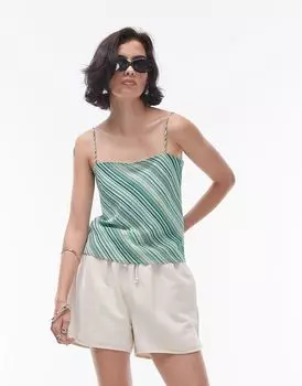 Майка из жоржета с косой полоской Topshop, часть комплекта