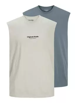 Майка JACK & JONES Shirt JORVesterbro, цвет beige/opal