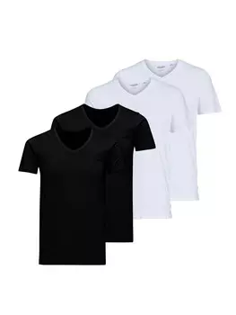 Майка Jack & Jones Unterhemd / Shirt Kurzarm Jacbasic, цвет Schwarz/Wei