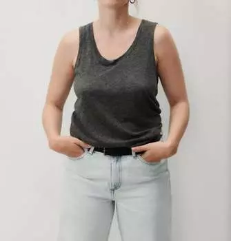 Майка Jacksonville цвета меланжевого угля American Vintage, цвет melange charcoal