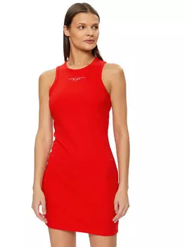 Майка jeans vestito lala tank aderente Tommy, красный