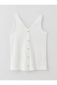 Майка - Экрю - Классический крой LC Waikiki, экрю