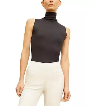 Майка Jett - органический ребристый хлопок пима M.M.LaFleur, черный