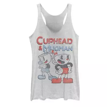 Майка Juniors Cuphead и Mugman Dynamic Duo с винтажным графическим рисунком Licensed Character