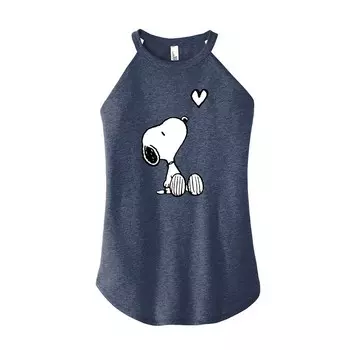 Майка Juniors' Peanuts Snoopy Heart с высоким воротником Licensed Character, синий
