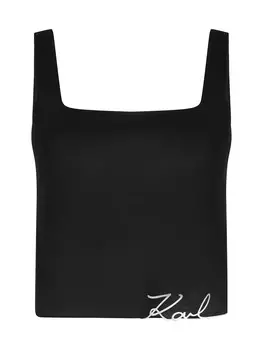 Майка Karl Lagerfeld Top, черный