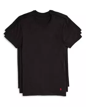 Майка классического кроя с круглым вырезом Polo Ralph Lauren, 3 шт, черный