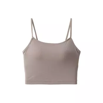 Майка короткая Muji с подкладкой, темно-коричневый