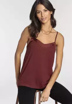 Майка Laura Scott с элегантной атласной деталью – НОВАЯ КОЛЛЕКЦИЯ, цвет Rosenholz