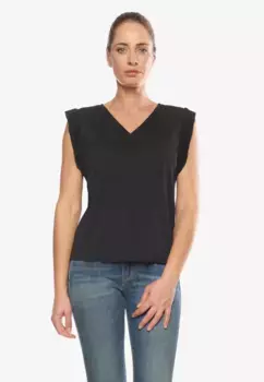 Майка Le Temps Des Cerises с женственным V-образным вырезом, черный