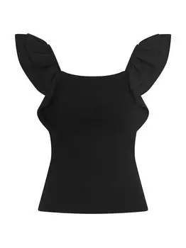 Майка Leslie из вязаной резинки с оборками Joe's Jeans