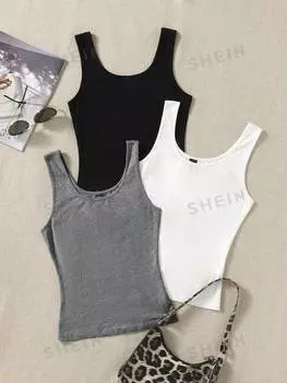 Майка летняя Shein Ezwear, темно-серый