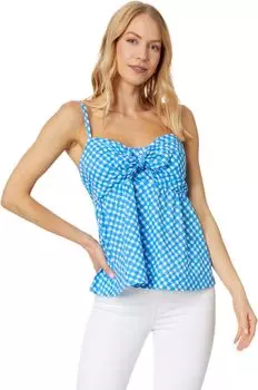 Майка Lilly Pulitzer Mitzi Cotton Cami, цвет Boca Blue Double Checking