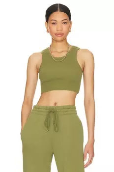 Майка Local Love Club Cropped Rib, оливковый