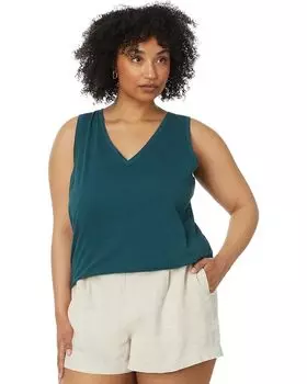 Майка Madewell Whisper Cotton V-Neck Tank, цвет Mineral Blue