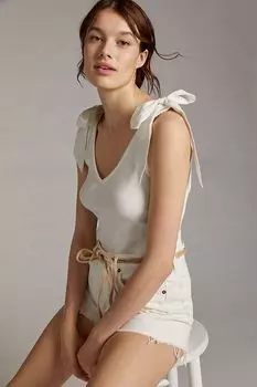 Майка Maeve Bow-Tie с бантами, белый