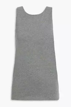 Майка Mahina меланж Pima из хлопкового джерси LOULOU STUDIO, серый