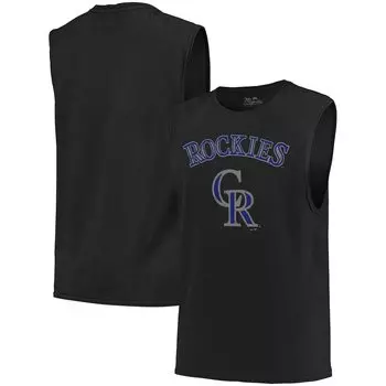 Майка Majestic Threads Colorado Rockies, черный