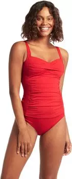 Майка-майка Essentials с закрученной передней частью Multifit SEA LEVEL SWIM, красный