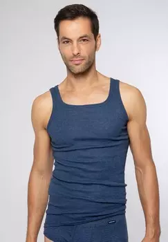 Майка/майка, комплект из 3 джинсов в тонкую рубчику AMMANN, синий