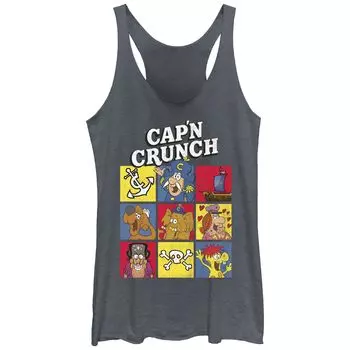 Майка-майка с квадратной спиной и изображением экипажа из трех смесей Captain Crunch для юниоров Licensed Character