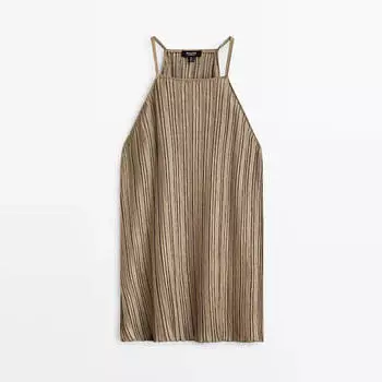 Майка Massimo Dutti Pleated, хаки