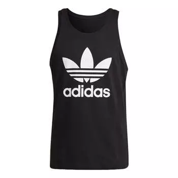 Майка Men's adidas originals Trefoil Tank Contrasting Colors Large Logo Sports Training Vest Black, черный