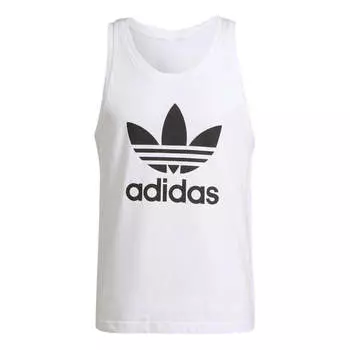 Майка Men's adidas originals Trefoil Tank Contrasting Colors Large Logo Sports Training Vest White, белый