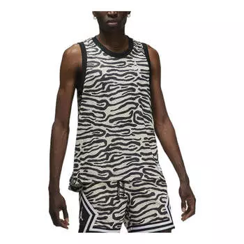 Майка Men's Air Jordan Irregular Texture Alphabet Printing Mesh Training Sports Pearl White Vest, мультиколор