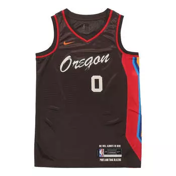 Майка Men's Nike SW Fan Edition 20-21 City Limited NBA Portland Trail Blazers . Lillard No. 0 Basketball Jersey/Vest, коричневый