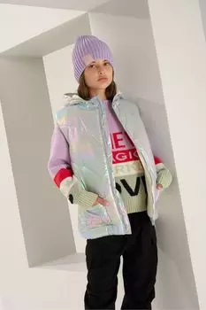 Майка micha с серебряной подкладкой Angel & Rocket, серебряный