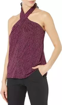 Майка Micro Giraffe с бретелькой на шее MICHAEL Michael Kors, цвет Cerise