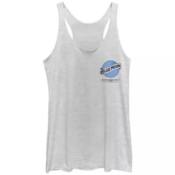 Майка Millers Coors The Blue Moon на груди с логотипом для юниоров и графическим рисунком на спине Racerback Tri-Blend Licensed Character