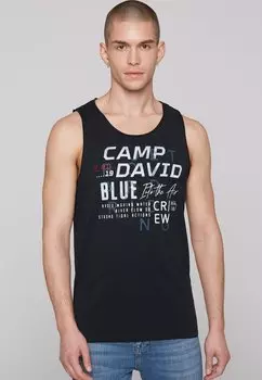 Майка MIT PRINT UND RUBBER Camp David, темно-синий