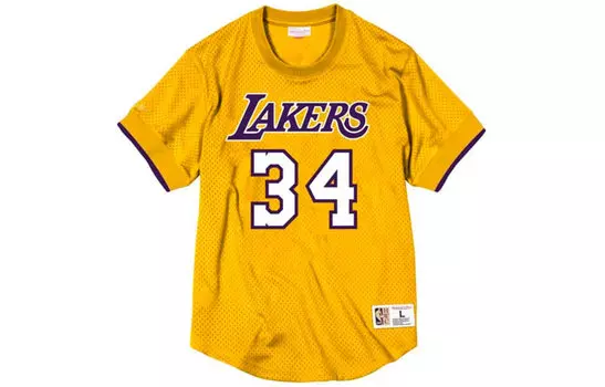 Майка Mitchell & Ness Nba N&N «Lakers 2004 Шакил О'Нил» Mitchell Ness, желтый