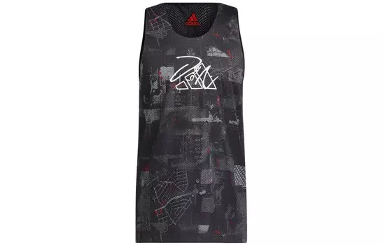 Майка мужская черный Adidas, черный