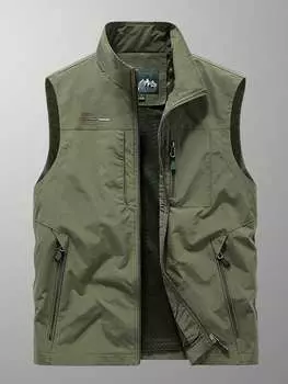 Майка мужская с вышивкой буквами, зеленый