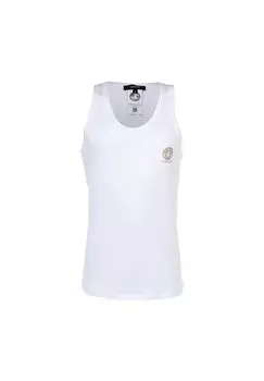 Майка мужская - TOPEKA, майка, круглый вырез, хлопок стрейч, однотонная VERSACE, белый