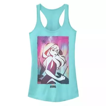 Майка на бретельках с открытой спиной и акварельным портретом Marvel Spider-Gwen для юниоров Licensed Character