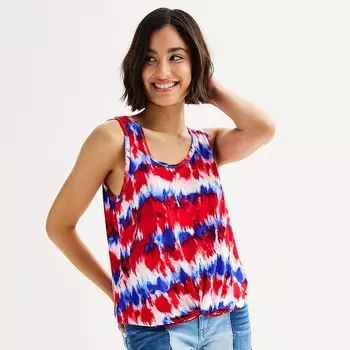 Майка на бретелях для первокурсников 1996 года Americana Tie Dye с закручивающейся передней частью Freshman 1996, цвет Tie Dye