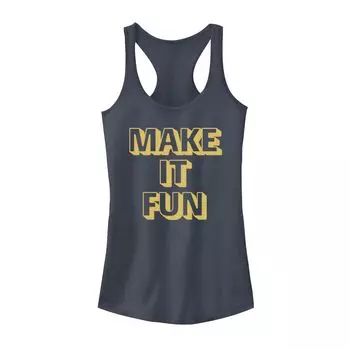 Майка на бретелях Make It Fun с текстовым контуром для юниоров