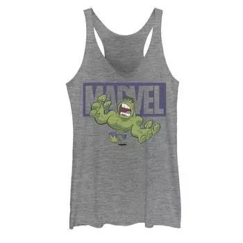 Майка на бретелях с логотипом Marvel Hulk в стиле чиби для юниоров Licensed Character