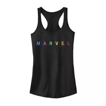 Майка на бретелях с простым радужным логотипом Marvel для подростков Marvel