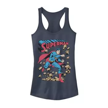 Майка на бретелях с винтажным плакатом DC Comics Superman Smash Rocks для юниоров Licensed Character