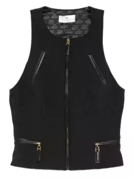 Майка на молнии спереди Elisabetta Franchi, черный