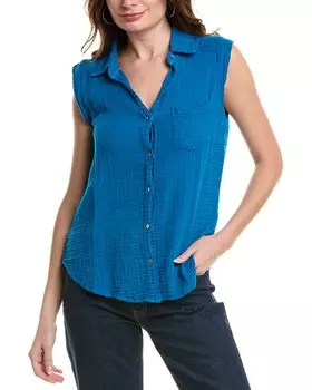 Майка на пуговицах Monique от Michael Stars, синий
