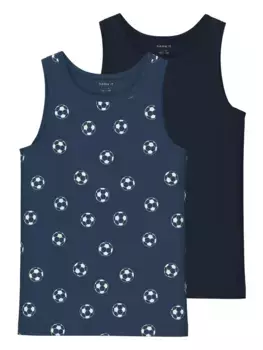Майка Name It "NKMTANK TOP 2P DARK DENIM FOOTBALL NOOS", цвет Dark Denim