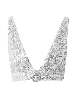 Майка Nasty Gal Skirt, серебряный